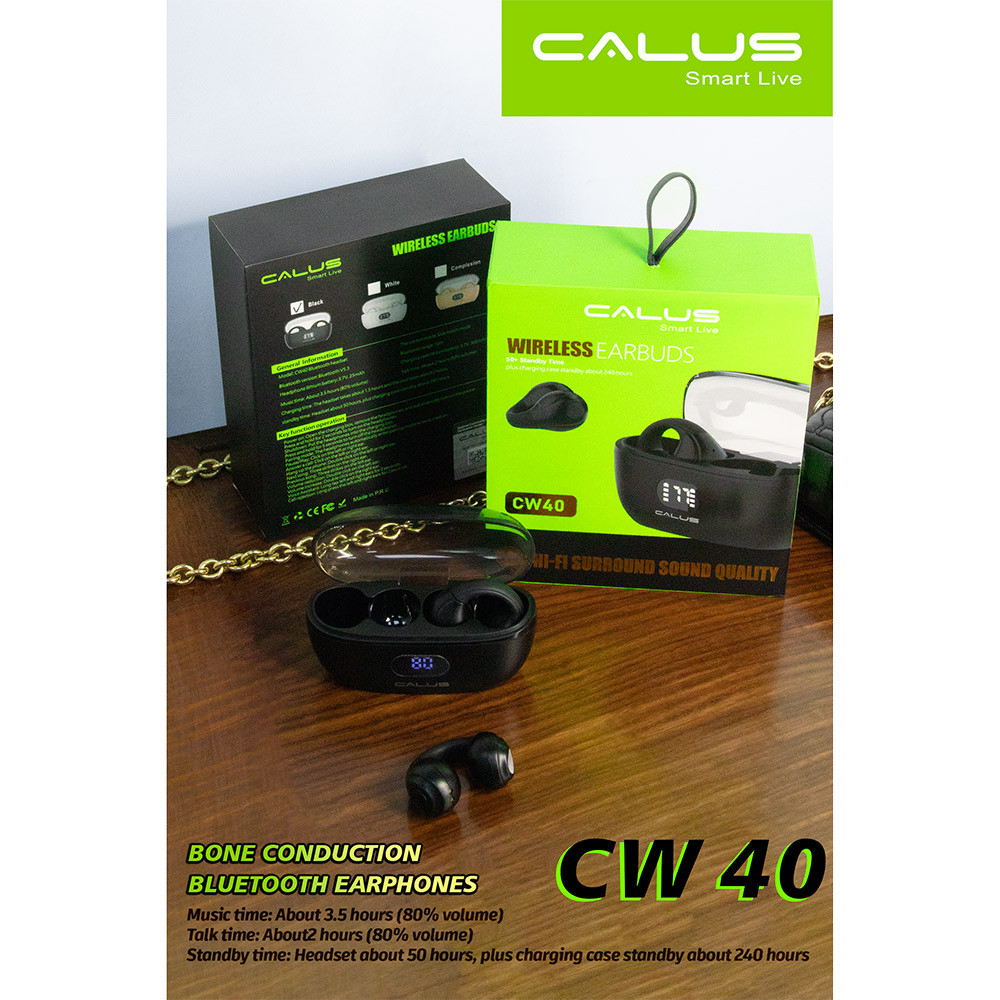 Calus CW40 Earbuds – Wireless Bluetooth 5.3 Earphones with ENC Noise Cancellation, High Definition Sound, and Up to 28 Hours of Battery Life.