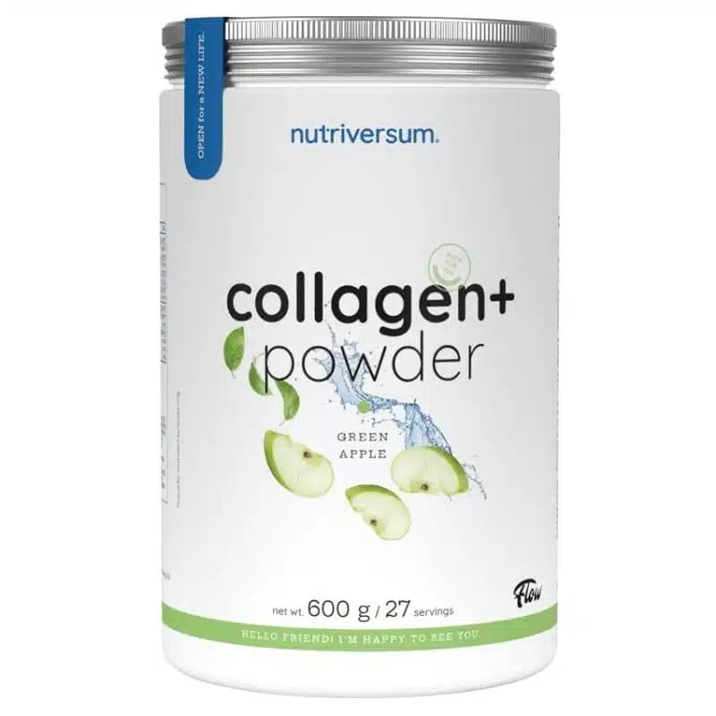 Nutriversum FLOW Collagen+Powder zöldalma kollagén italpor – 600g