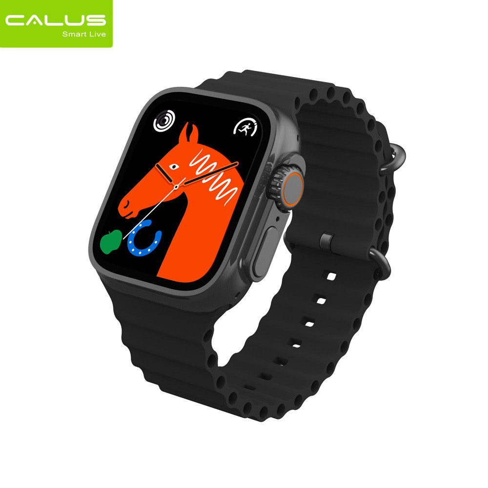 Calus C8 Ultra Max Smartwatch with a big screen, Bluetooth calling features, and the ability to track heart rate and blood oxygen levels.