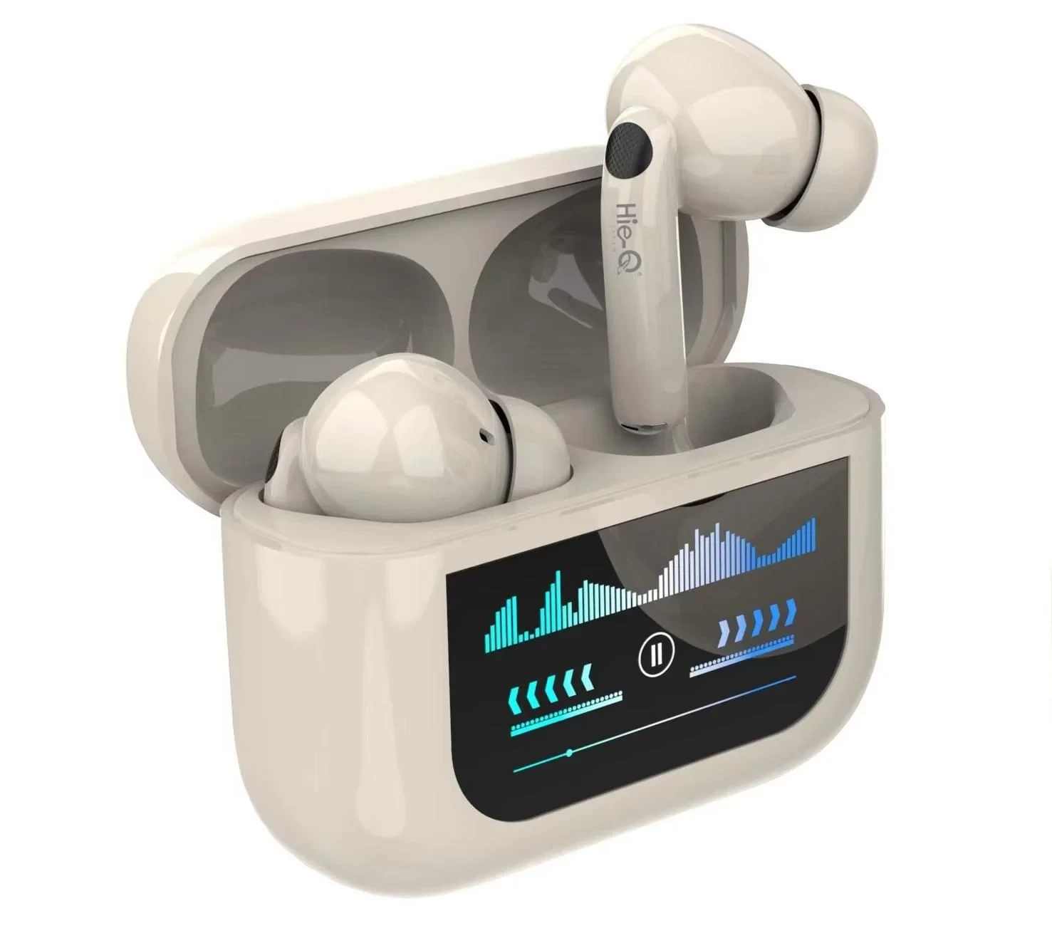 HIE- Q Q3 PRO Wireless Earbuds 1.4 Inch HD Touchscreen New Full- Color Smart Screen ANC Binary Mic ENC