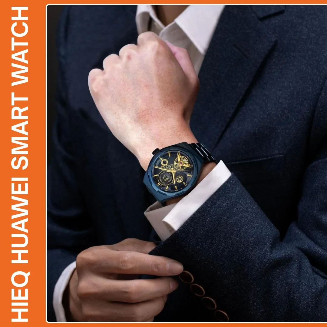 Hie-Q Smart Watch Blue Edition with AMOLED Display and Wireless Charging