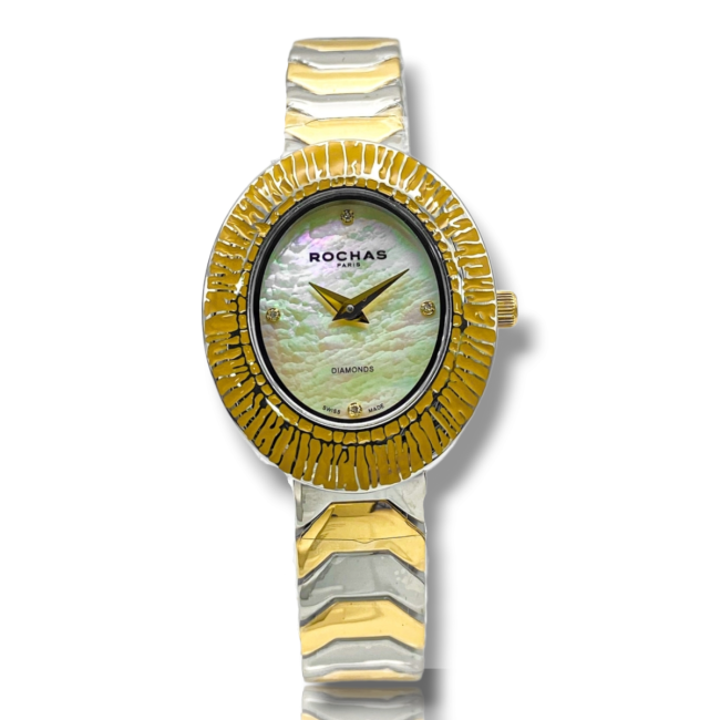 Rochas Yellow Dial Diamonds Watch