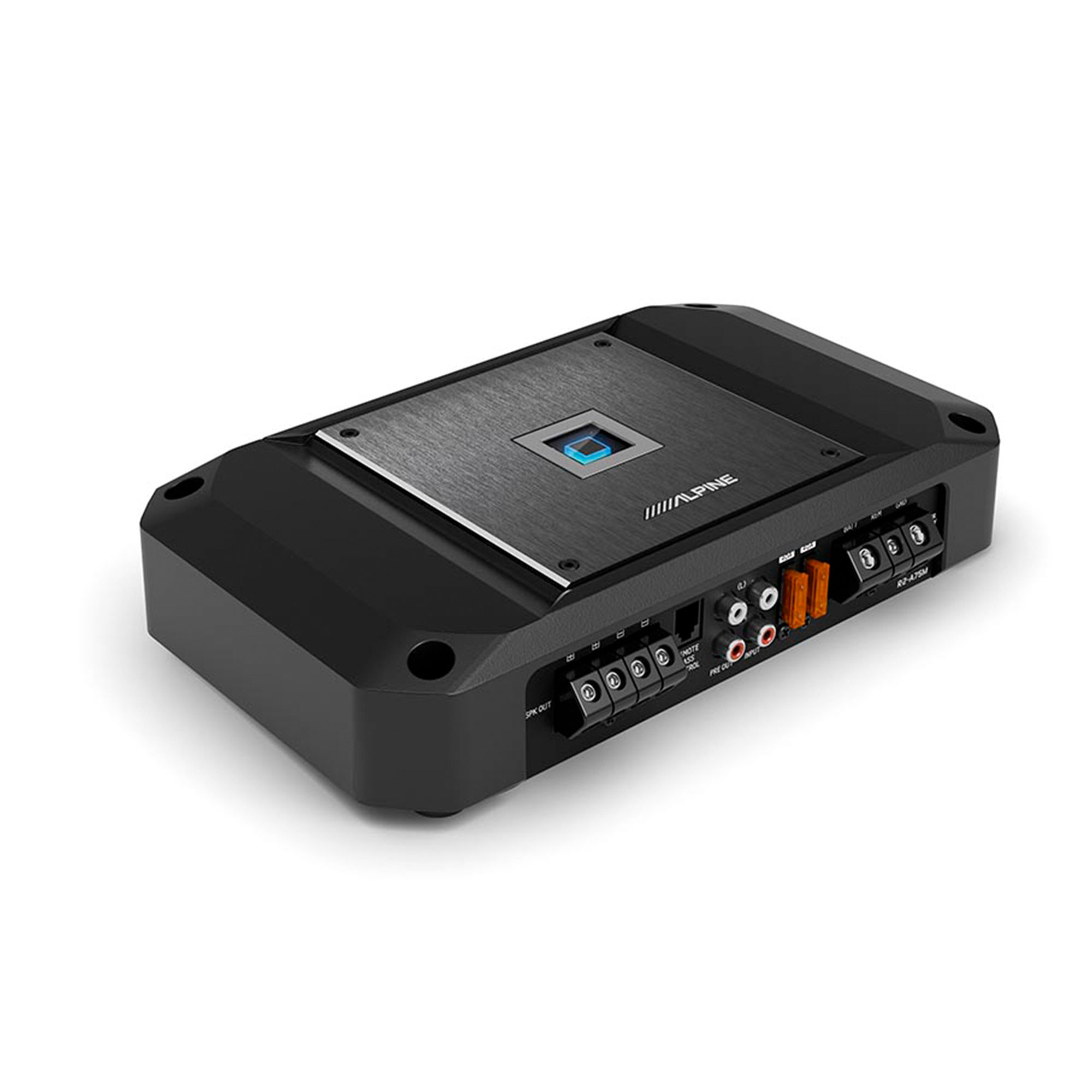 Alpine R2-A75M R-Series Mono Subwoofer Amplifier & RUX-KNOB.2 Remote Bass Knob Bundle