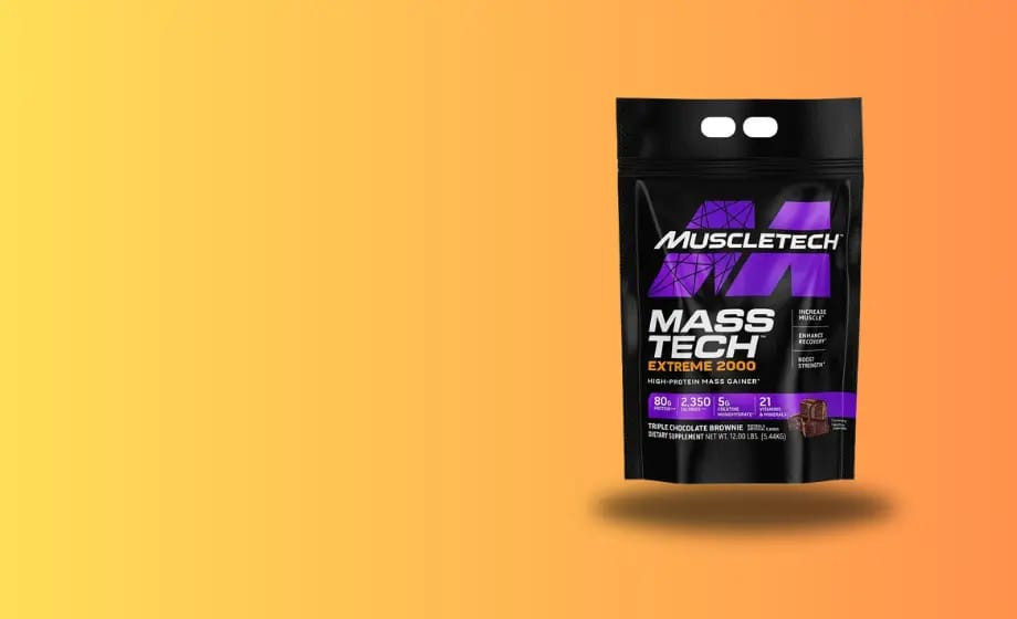 MuscleTech Mass-Tech Extreme 2000 High-Protein Mass Gainer for Muscle Growth & Strength 12 lbs  40 Servings