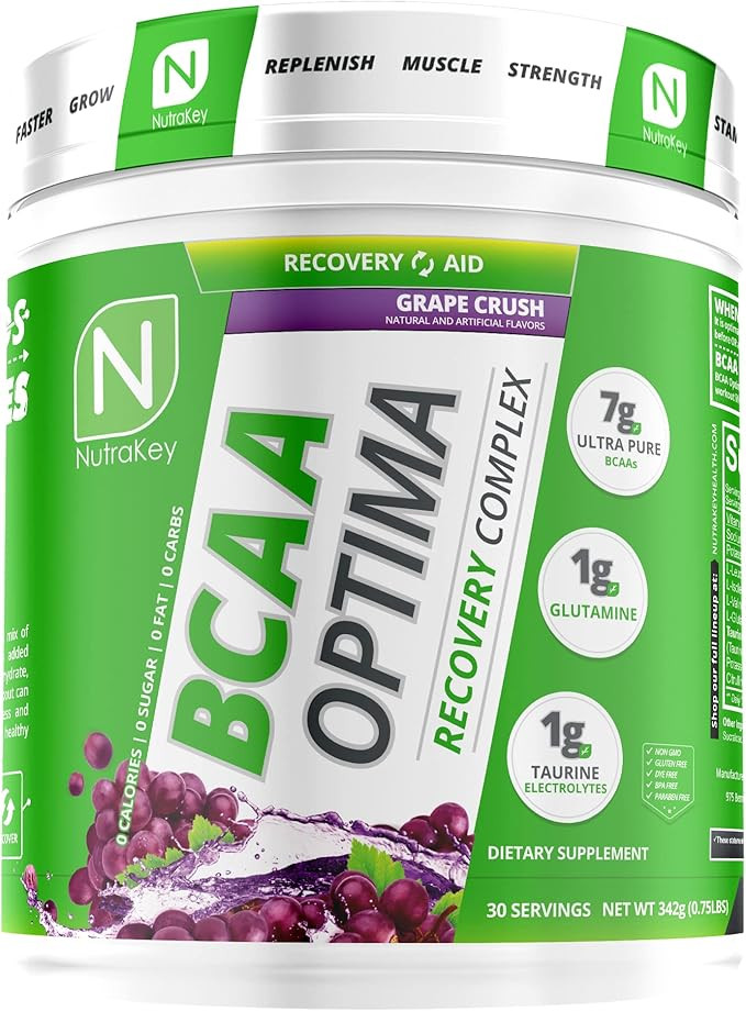 NutraKey BCAA Optima Post Workout Recovery Drink Grape Crush