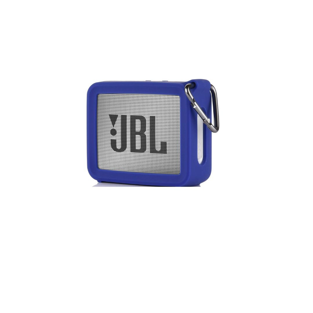 TXEsign Travel Protective Silicone Stand Up Carrying Case Compatible with JBL GO 2 Portable Waterproof Speaker (Blue)