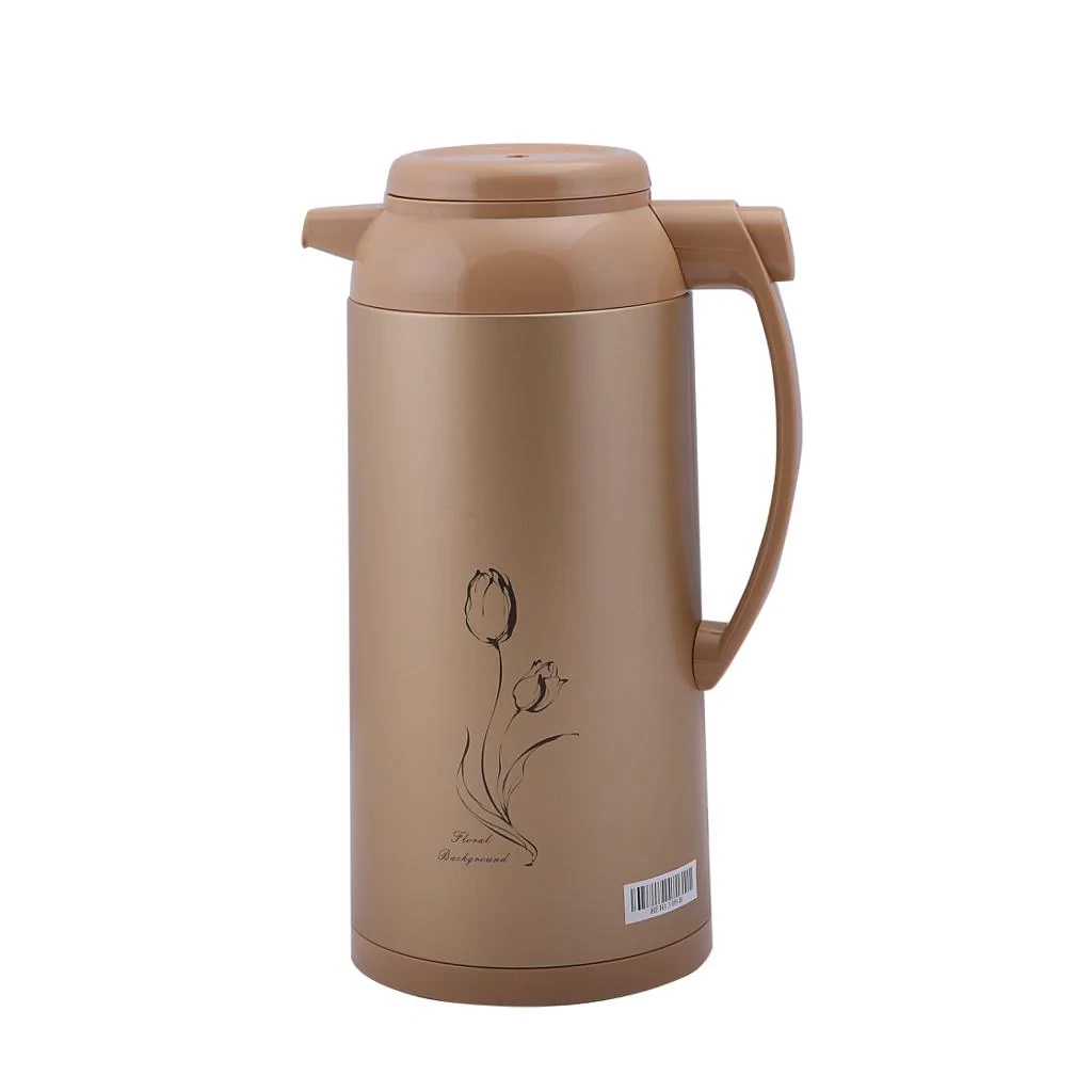 Geepas GVF27013 Vacuum Flask with a 1.6-liter glass inner pot and double wall insulation keeps drinks hot or cold for up to 24 hours. It's leak-proof and easy to clean.