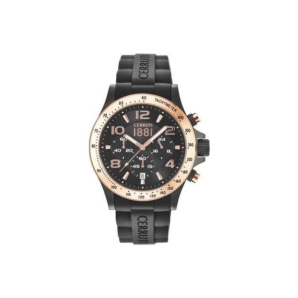 Cerruti 1881 CRA101D224G Men's Watch with Black Dial and Stainless Steel Watch Case.