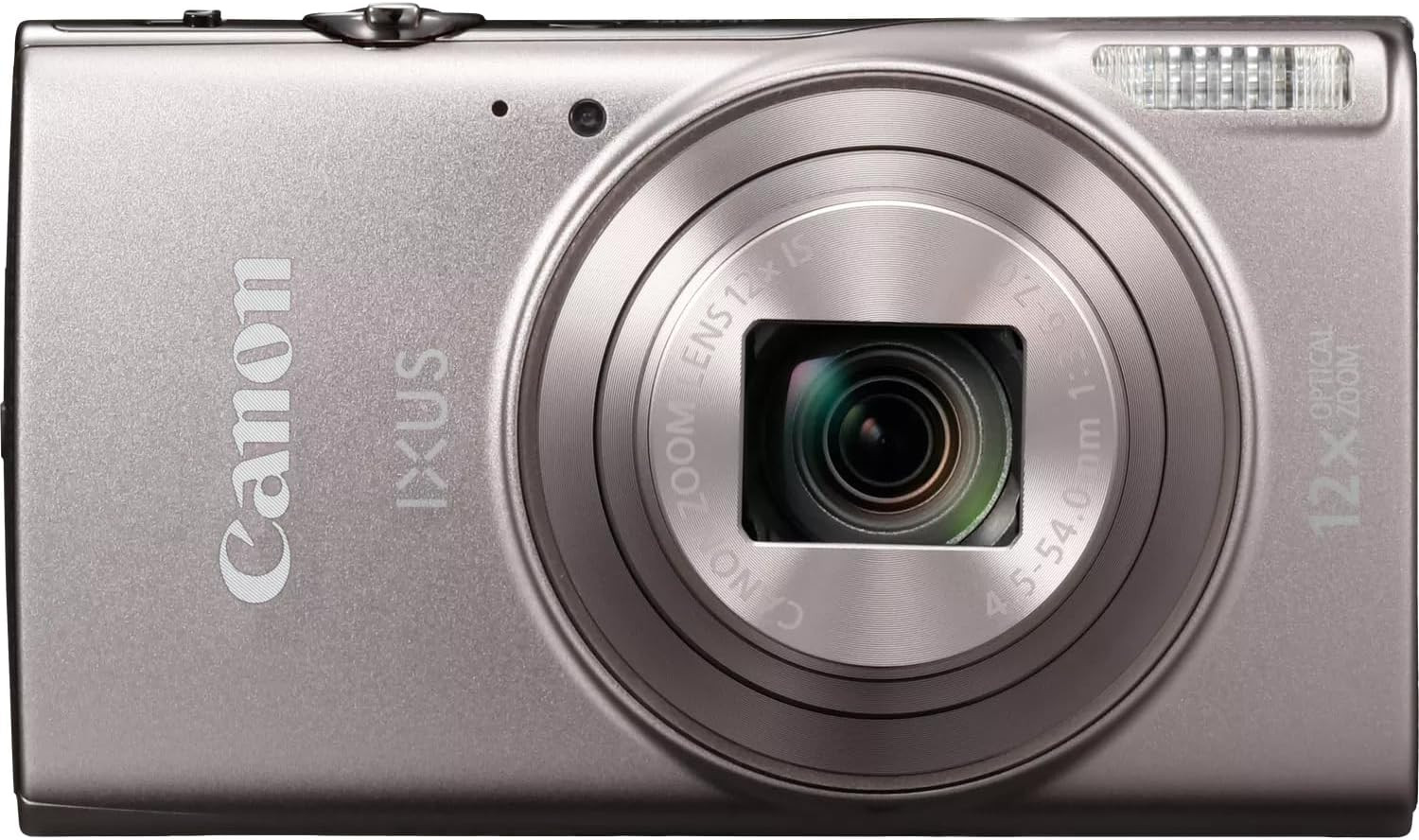 Canon IXUS 285 HS A Digital Camera, Silver, 20.2MP CMOS Sensor, 12x Optical Zoom, 7.5cm LCD Display, 1080p Full HD Video, Wi-Fi Enabled