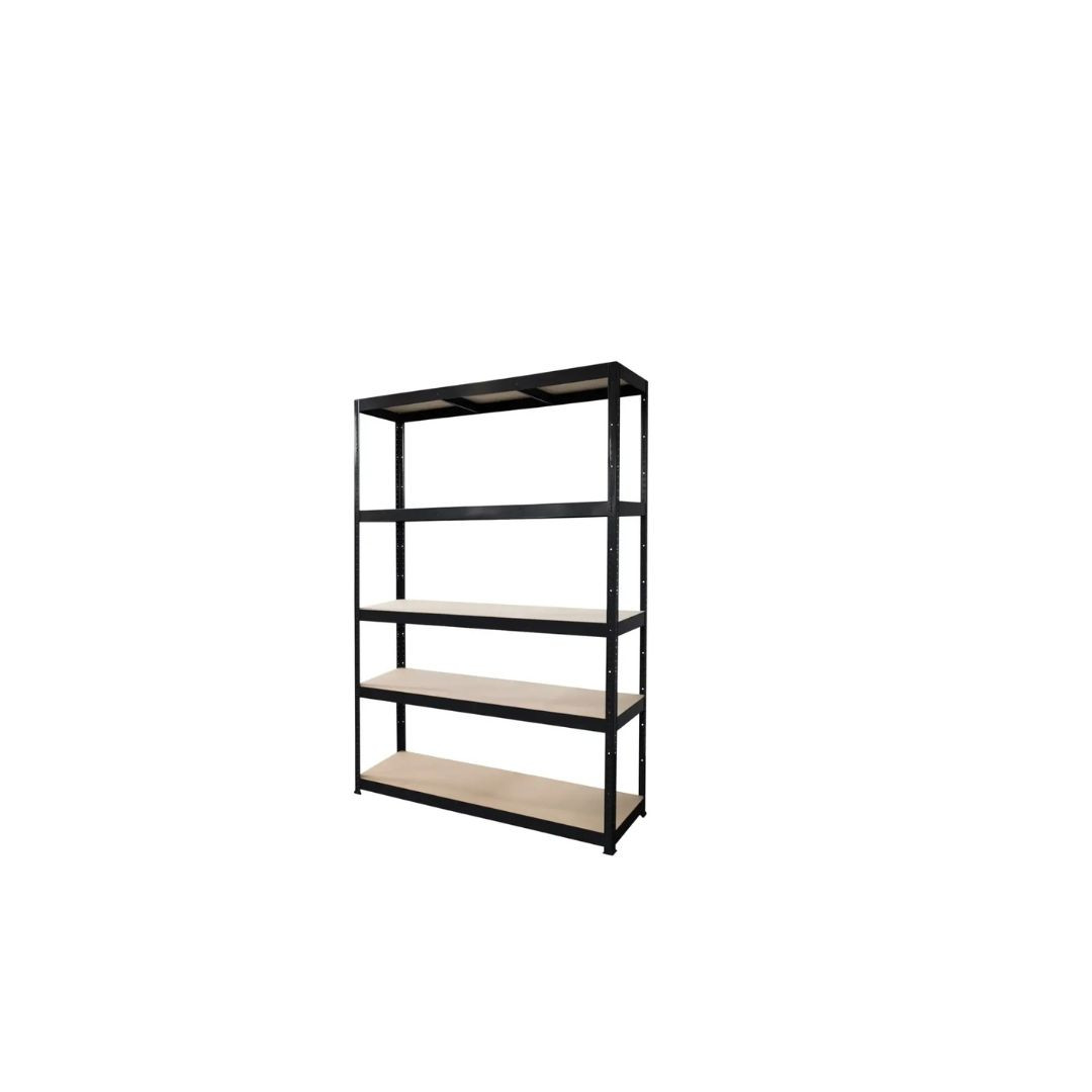 GoodHome Metal Storage Shelf (179 x 120 x 40 cm, Black)