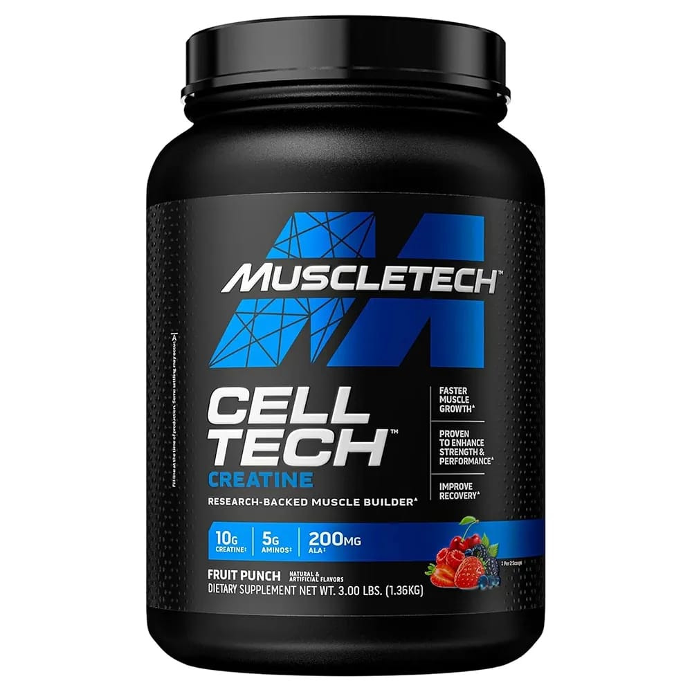 MuscleTech Cell- Tech – Advanced Creatine Formula for Muscle Growth, Strength & Recovery( 3 lbs/ 56 Servings)