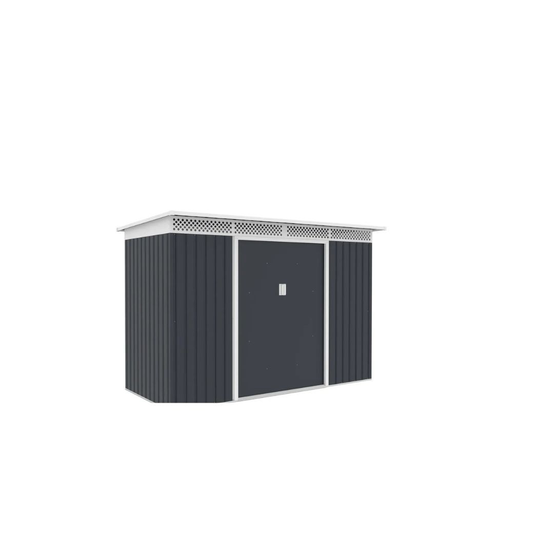Bella B Galvanized Metal Shed (279 x 142 x 184 cm)