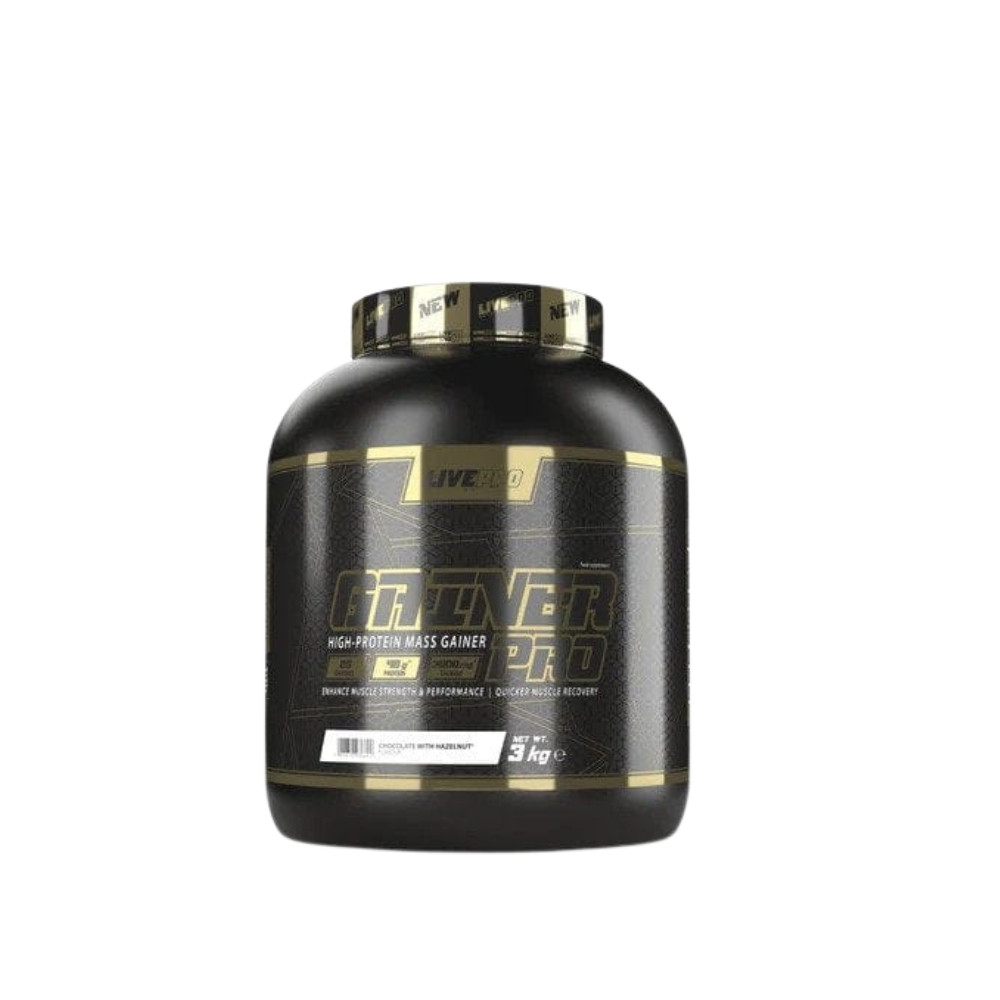 LIVEPRO Nutrition Gainer Pro 3 Kg High Calorie Mass Gainer for Muscle Growth and Strength