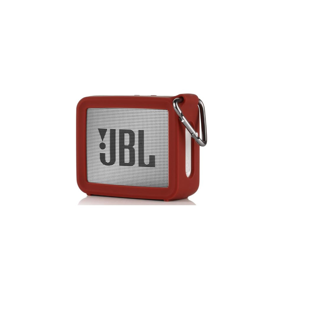 TXEsign Travel Protective Silicone Stand Up Carrying Case Compatible with JBL GO 2 Portable Waterproof Speaker (Red)