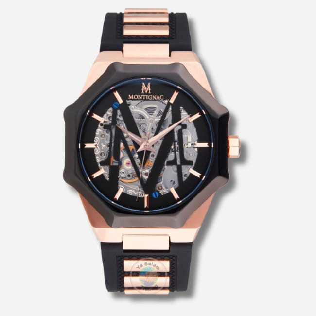 Montignac Men’s Watch Octa Shape Automatic Skeleton Dial
