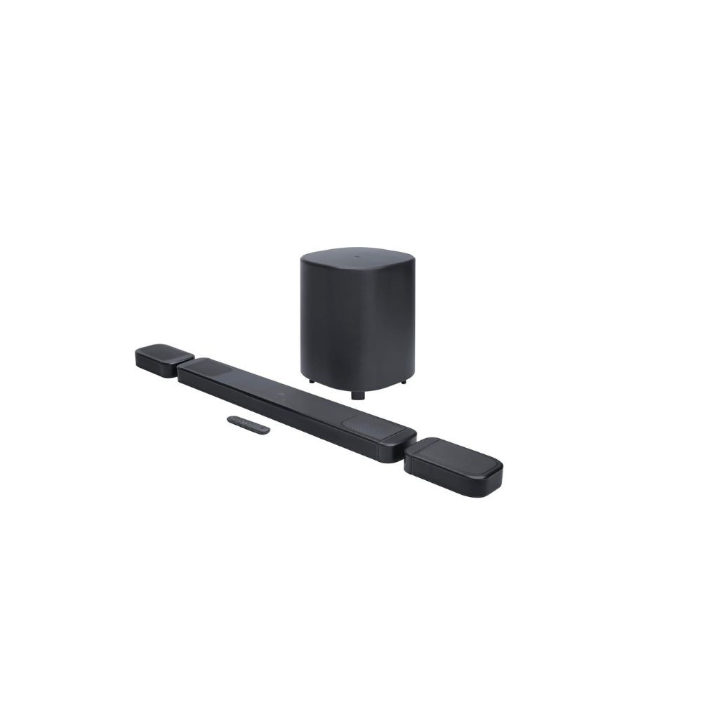 BAR 1000MK2 7.1.4 Channel Soundbar with Dolby Atmos, DTS:X, Detachable Wireless Surround Speakers, 960W Output, 10" Subwoofer, HDMI eARC, and Wi-Fi JBLBAR1000M2 Black
