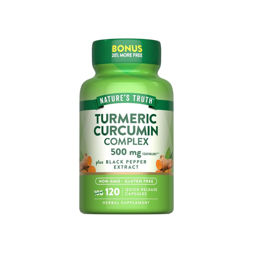 Nature’s Truth Turmeric Curcumin 500mg Capsules with Black Pepper Extract