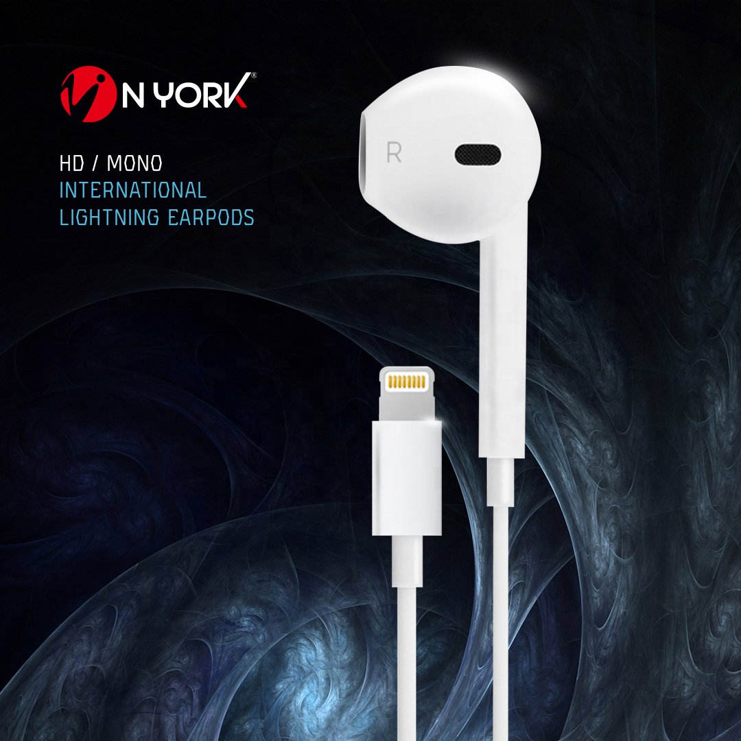 Mono EarPods with Lightning Connector | Wired Stereo Sound Earbuds for iPhone | Headphones with Microphone & Volume Control | Compatible with iPhone 14/13/12/SE/11/XR/XS/X/7/7 Plus/8 | Perfect for Cal