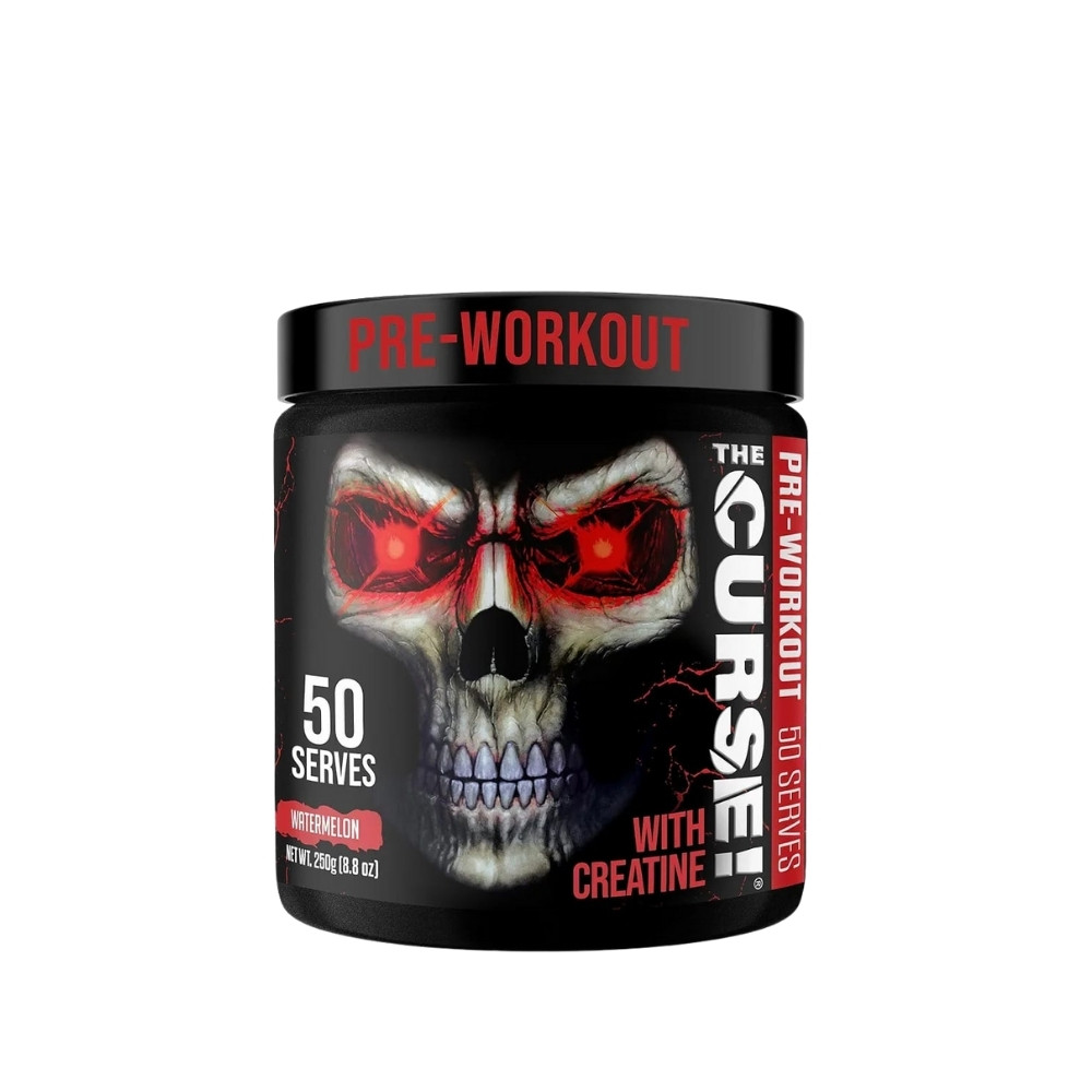 JNX Sports The Curse! Pre-Workout Powder Energy Strength Focus Booster for Men Women | Watermelon | 50 Servings