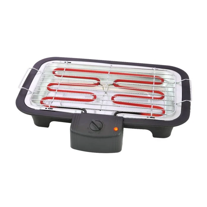 Geepas 2000W Electric Barbecue Grill features an auto-thermostat control and overheat protection. It has a detachable heating element and is perfect for cooking both indoors and outdoors.