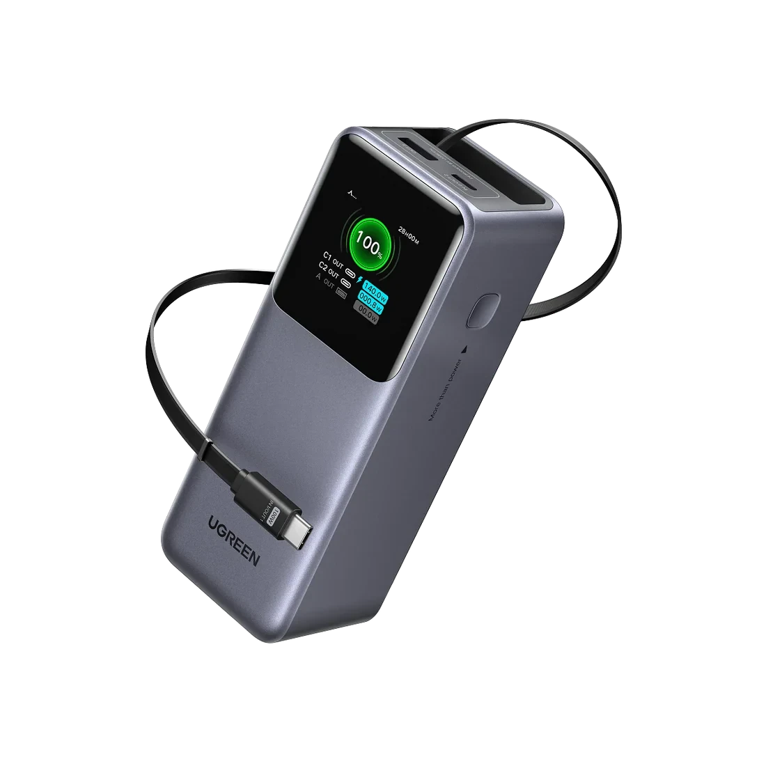 UGREEN Nexode Power Bank 20000mAh 165W with Retractable USB-C Cable