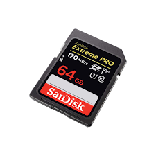 SanDisk - Extreme PRO UHS-I SDXC Memory Card 170MB/s -SDSDXXY-064G-GN4IN 64GB Black