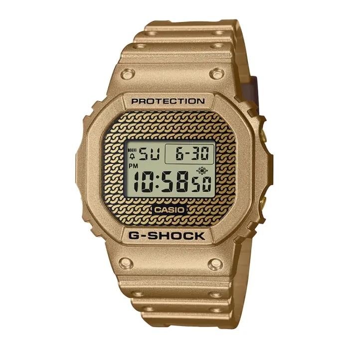 G-SHOCK Gold Chain Casual Men Watch DWE-5600HG-1DR