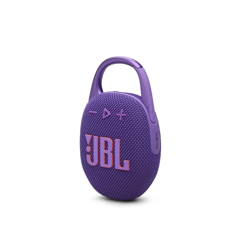 JBL Clip 5 Portable Bluetooth Speaker – Compact, Waterproof & Powerful Sound – Purple