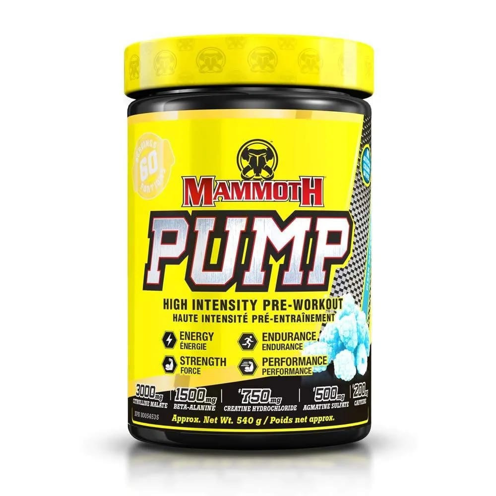 Mammoth Pump Pre-Workout  Energy, Focus & Muscle Pump Formula 60 Servings