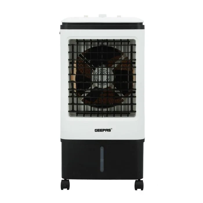 Geepas GAC9576 Air Cooler 20L Water Tank 80W Power 3 Wind pets 2000 m ³ h Tailwind 4 Dry Ice Boxes Automatic Swing Manual Adjustment