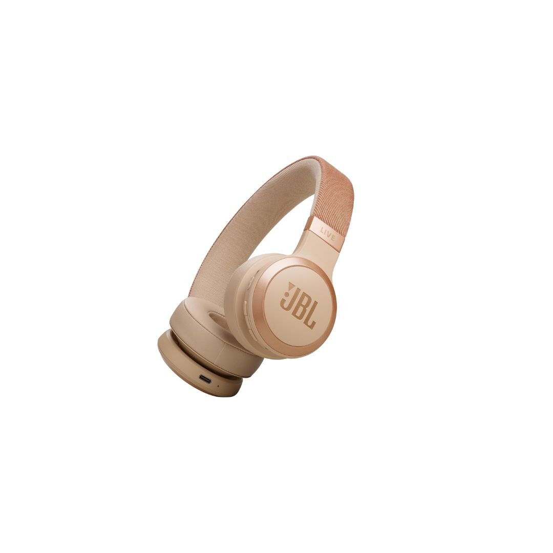 Live 670NC Wireless On-Ear Headphones With True Adaptive Noise Cancelling Beige