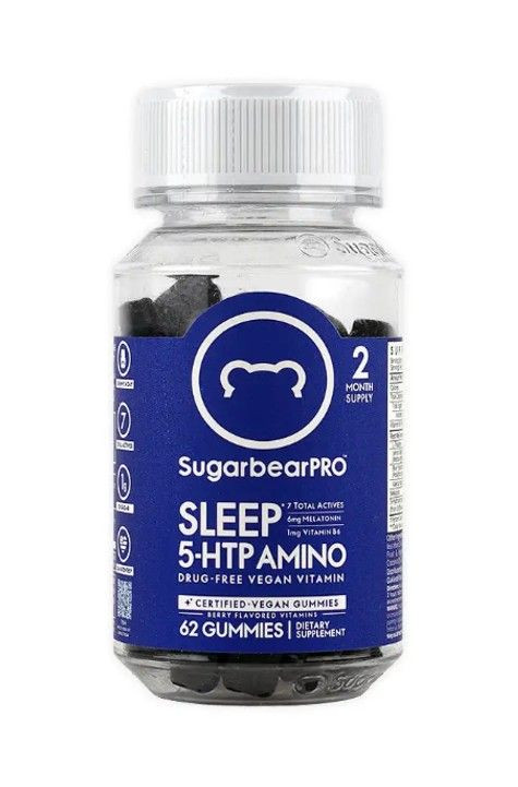 Sugar Bear Pro Sleep 5-HTP Amino 62 Gummies