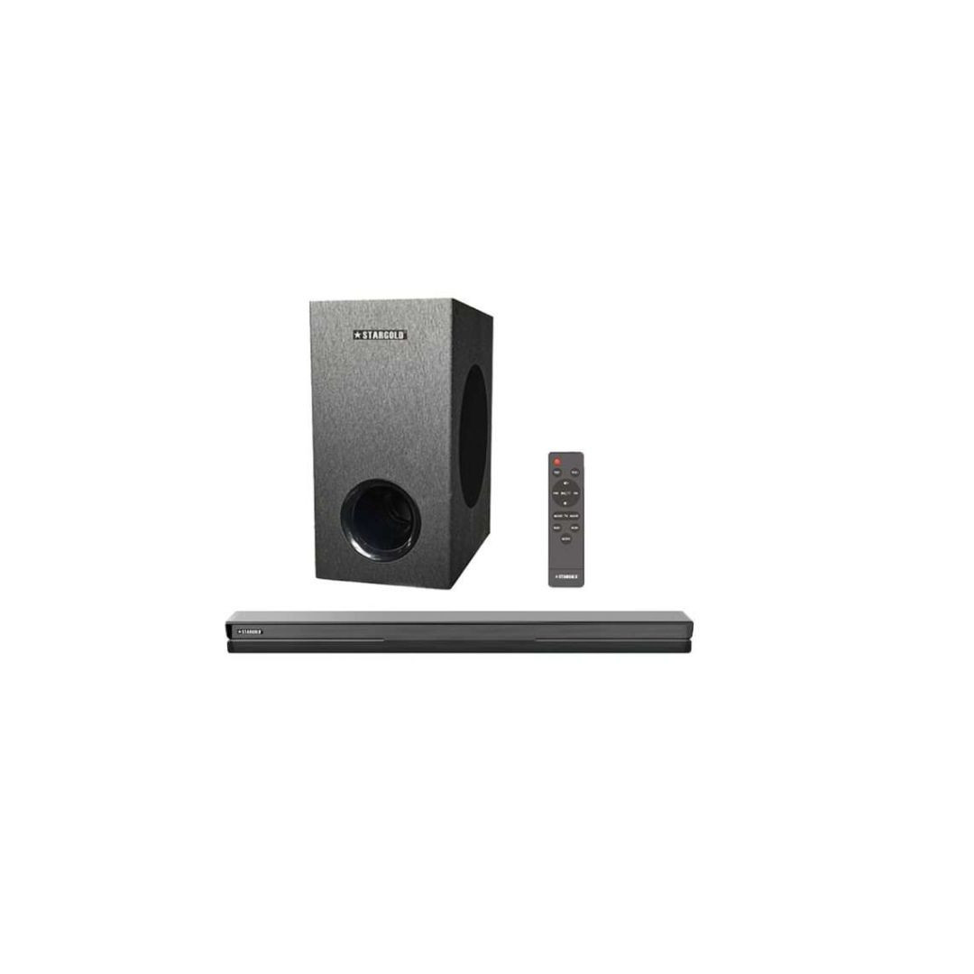 STARGOLD Home Theater Multimedia 2.1 Channel Speaker 70W Remote Control Via BT, USB, SD/MMC, SG-G2023 BLACK