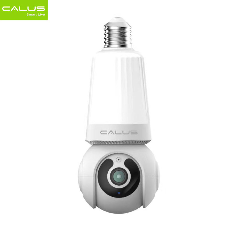 Calus E27LED Camera Bulb – E27 Smart Light Bulb with IP Security Camera, offering 1080p HD resolution, a 360-degree view, and two-way audio.