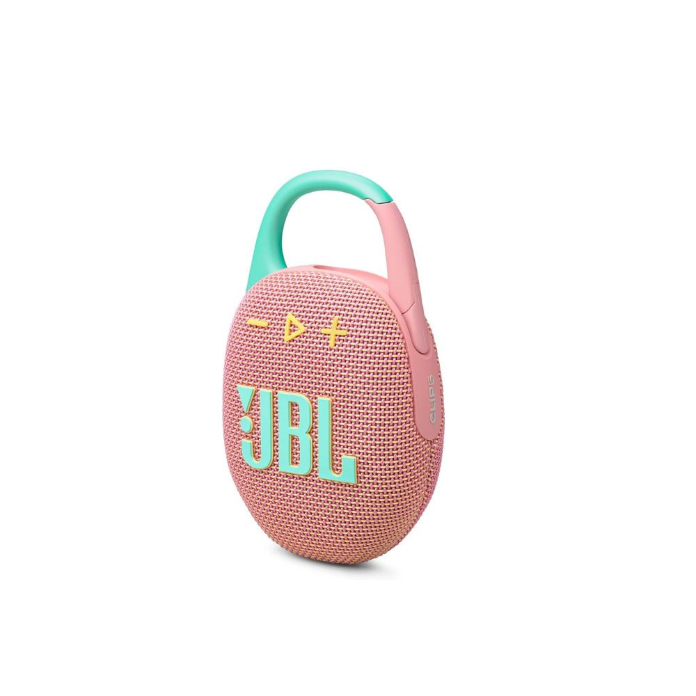 JBL Clip 5 Waterproof Bluetooth Speaker – Ultra-Portable, 12H Playtime, AURACAST (Multi-Speaker Connectivity), JBLCLIP5PINK, Pink