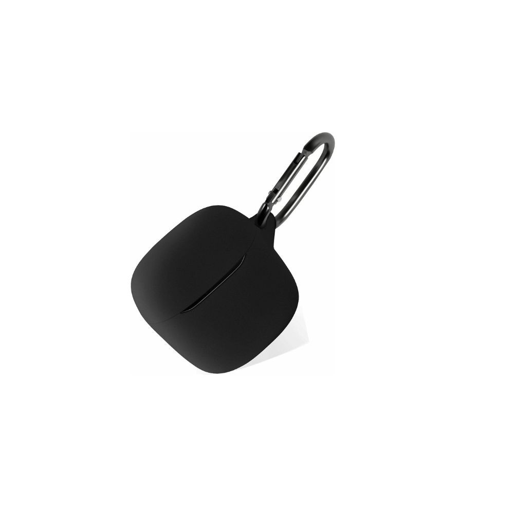 Silicone Case Compatible with JBL Tour Pro+ TWS Protective Cover with Carabiner (Black)