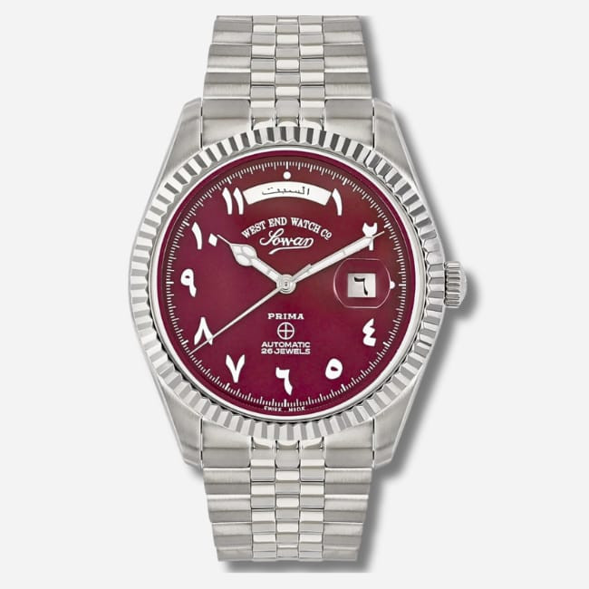 West End The Classics Automatic Watch Maroon Dial, 41 mm