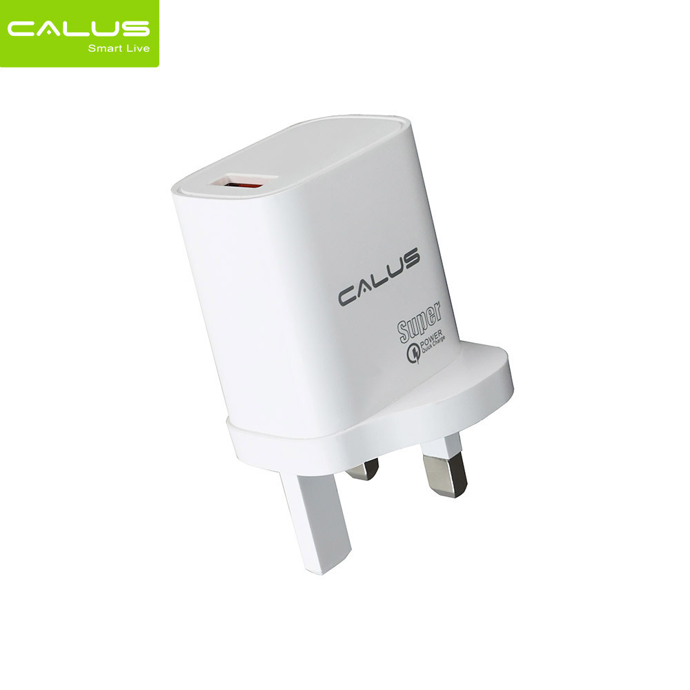 CALUS U98D Charger – A small wall adapter with two ports that supports fast charging.