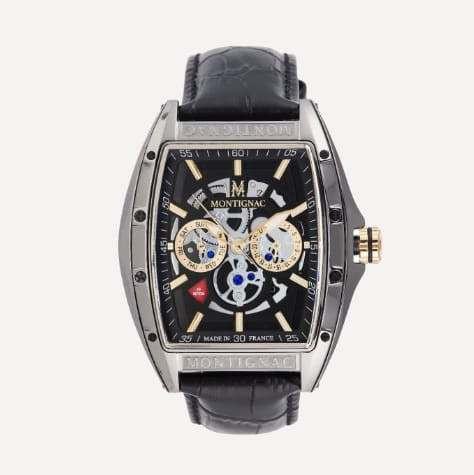 Montignac Men’s Watch 53.7 by 45 mm Stainless Steel Automatic