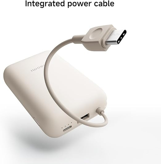 Power Bank Integrated Cable USB USB C 22.5W BHR9072GL Tan