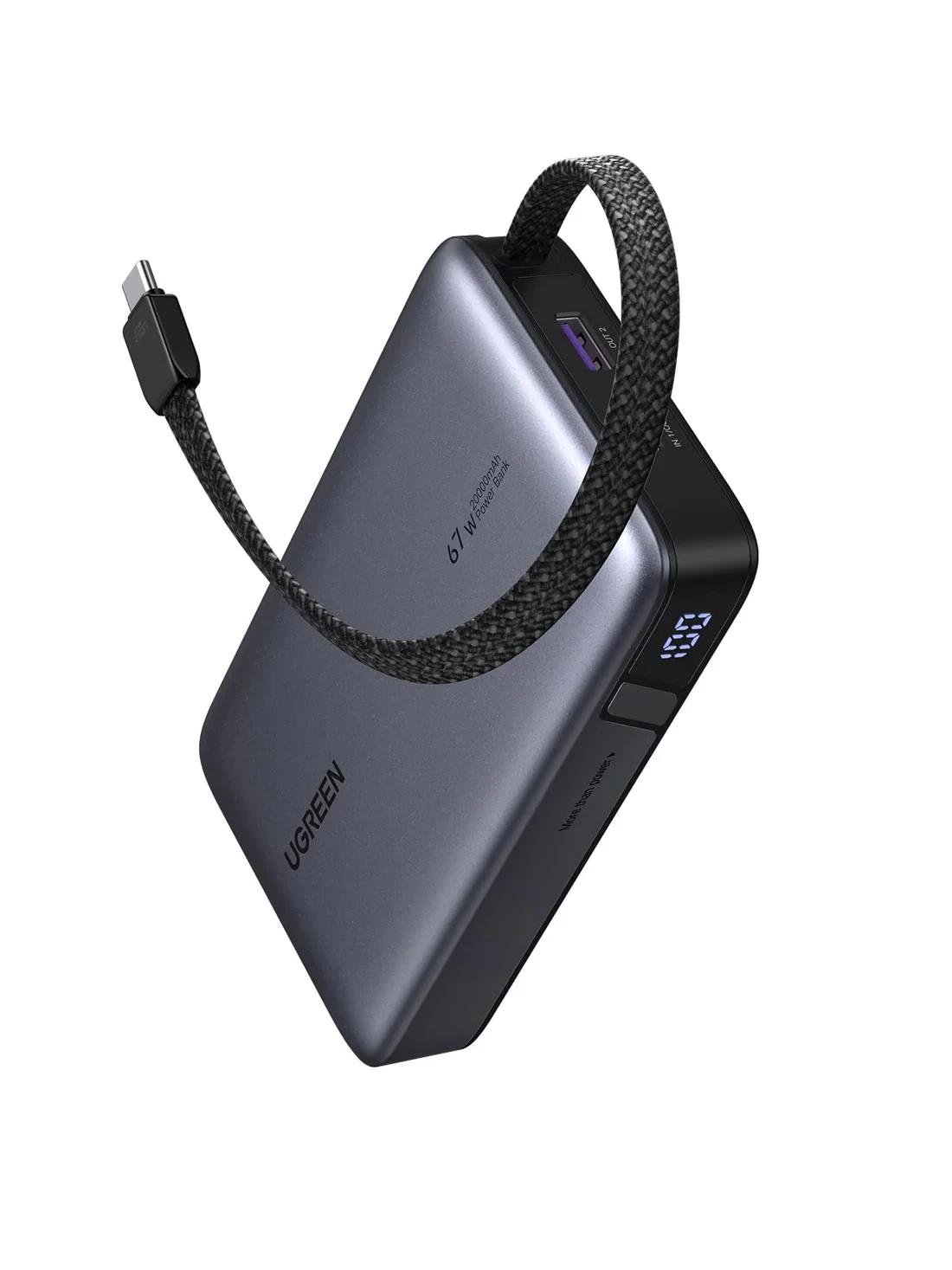 UGREEN Nexode Power Bank 20000mAh 67W with Built-in USB-C Cable