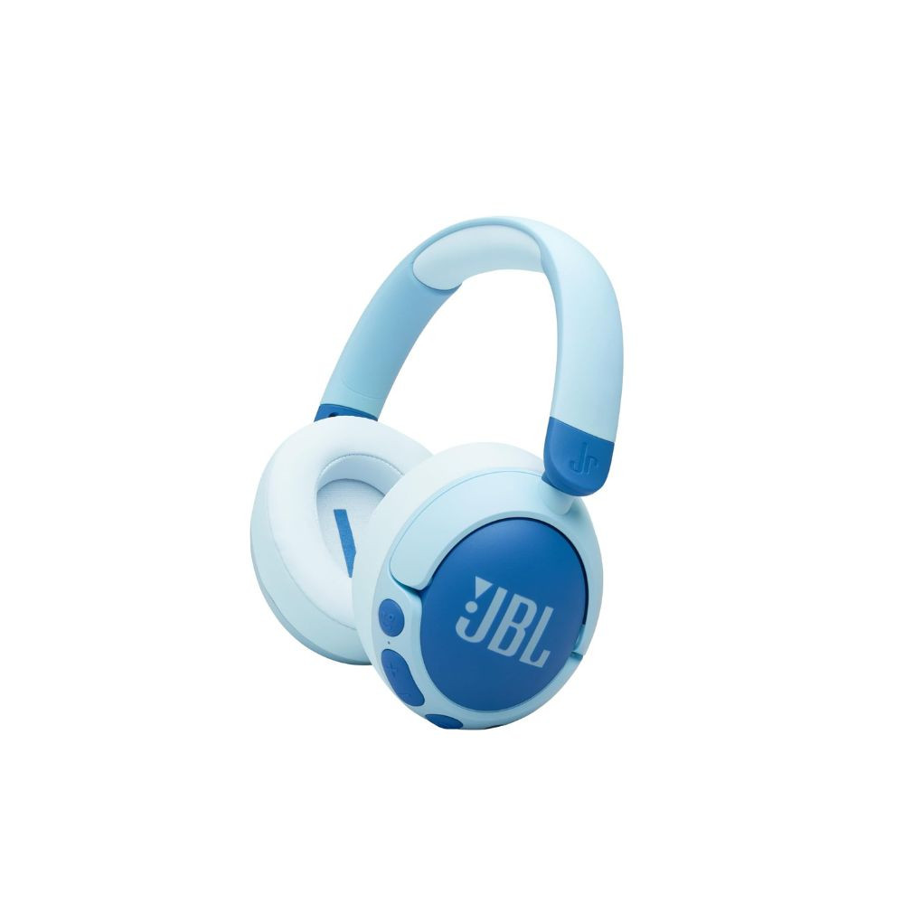 Junior 470 NC Wireless Over-Ear Bluetooth Headphones with Active Noise Cancelling for Children, Microphone, 50 Hours Playback, Safe Sound, Low Volume, Simple Operation and Stickers Blue