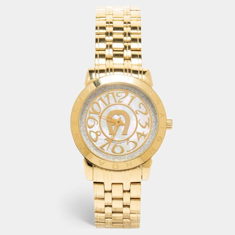 Aigner Cortina Quartz Watch Mother of Pearl Dial, 36 mm