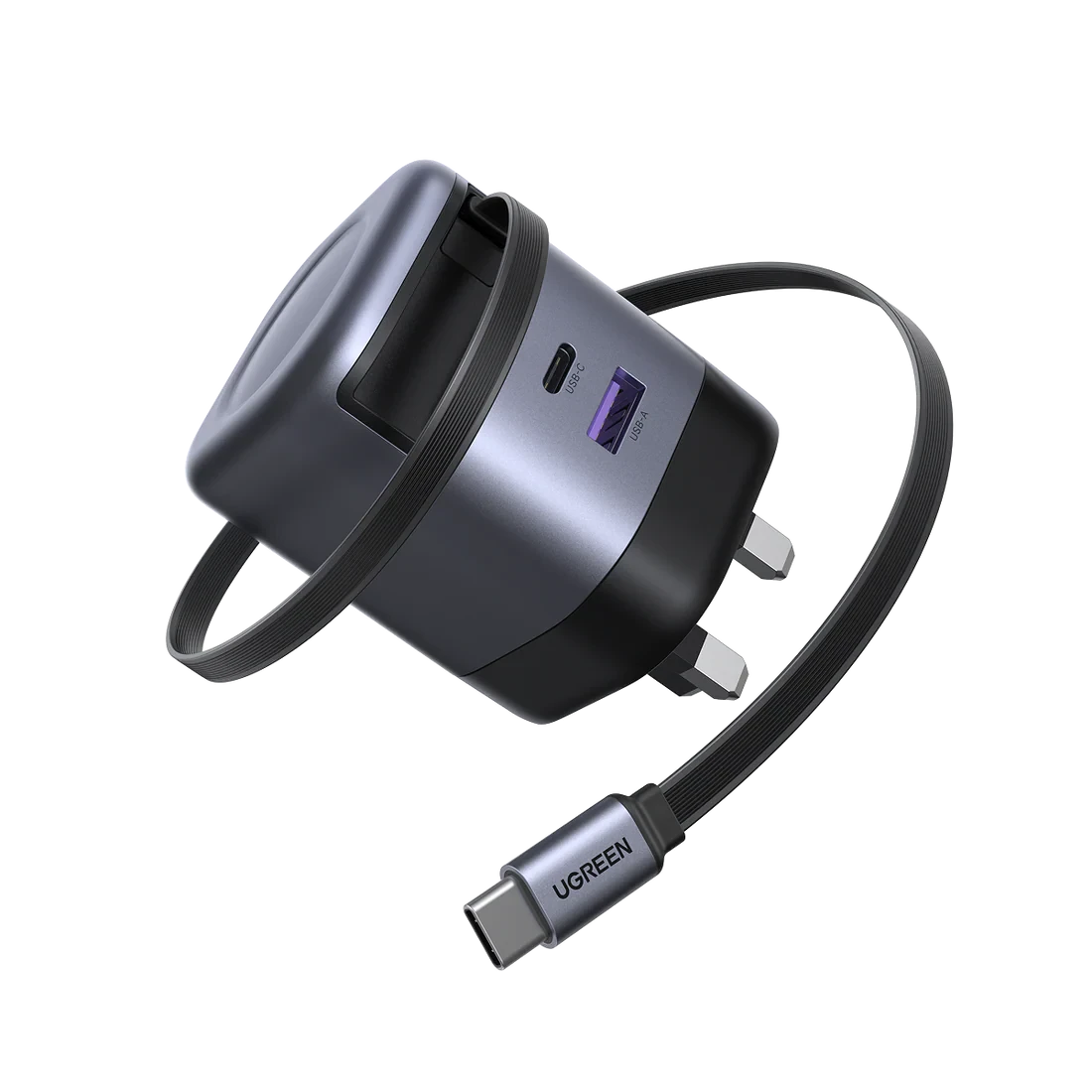 UGREEN Nexode Charger Retractable USB-C Cable 65W