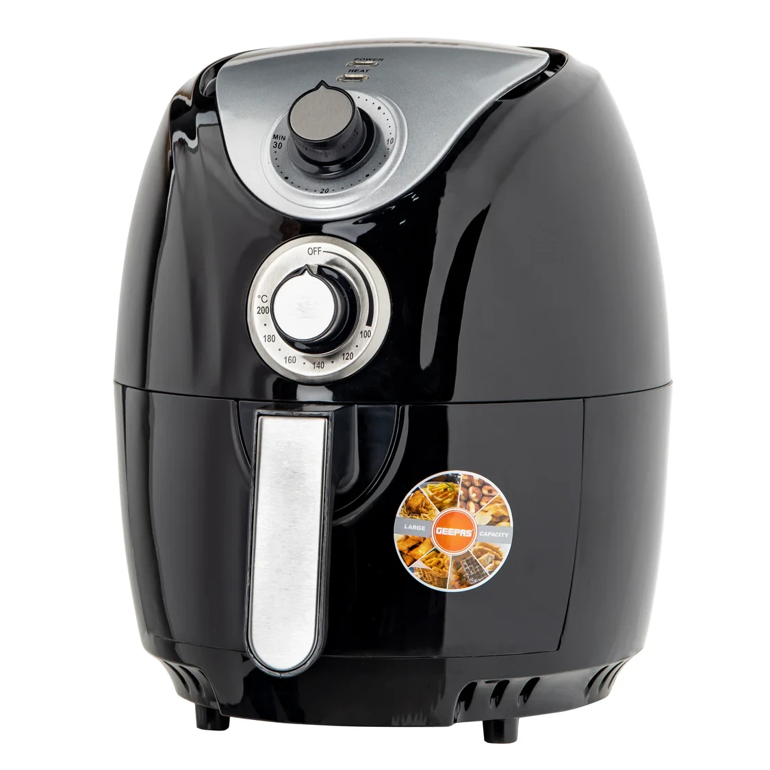 Geepas 1300W Air Fryer model GAF37521 has a 2.5-liter capacity.