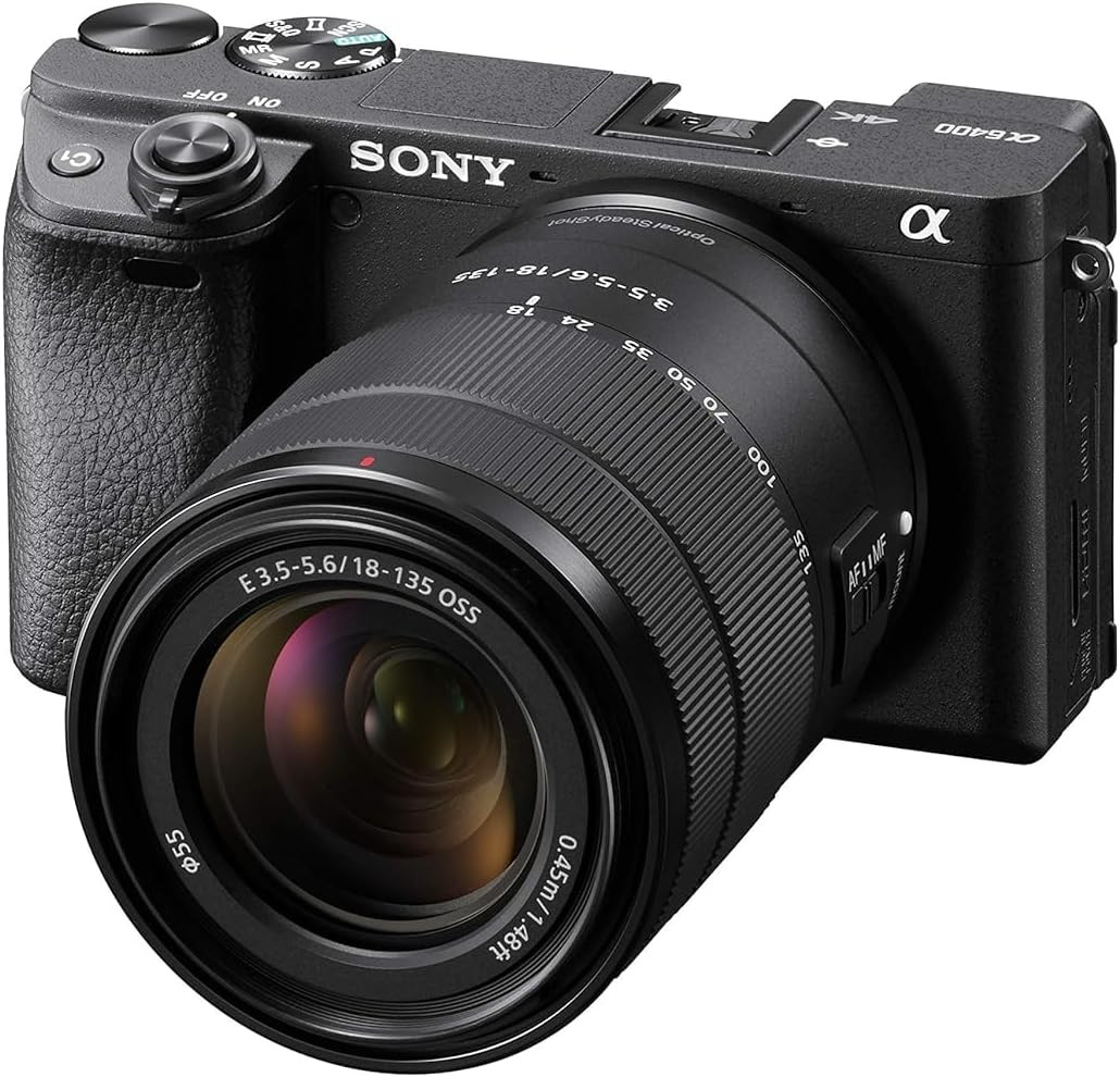 Sony Alpha A6400 Mirrorless Camera With 18-135Mm Lens Kit, 24.2 Mega Pixel Compact Aps-C Interchangeable