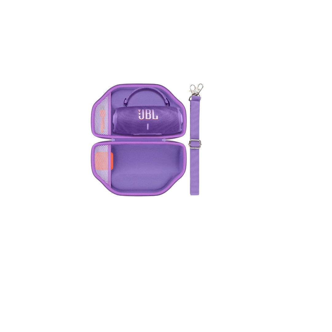Baval Hard Portable Case Compatible with JBL Charge 6/Charge 5 Portable Waterproof Bluetooth Speaker(Purple Case)