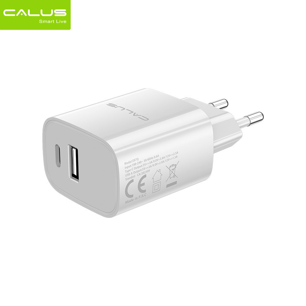 CALUS U97Q Charger – A dual USB wall adapter that has a small, compact design and supports fast charging.