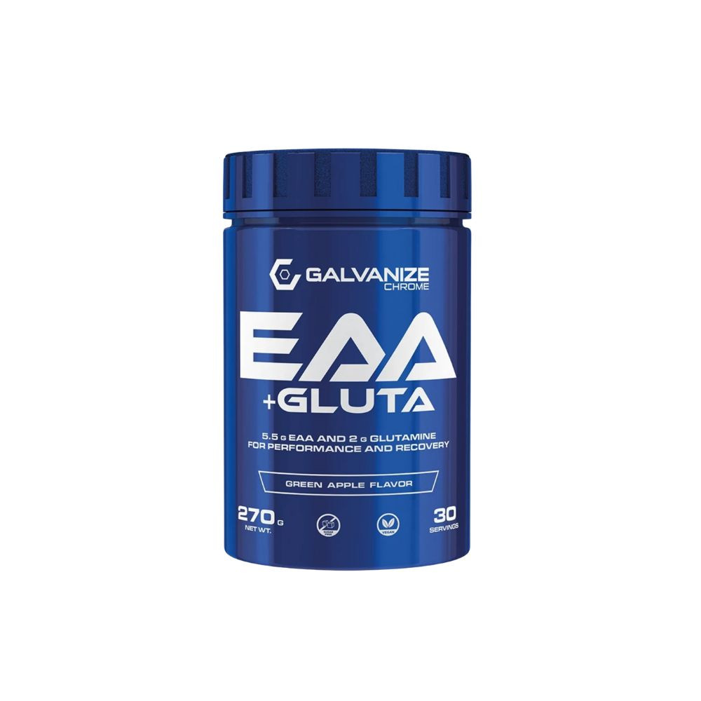 Galvanize Nutrition EAA plus Gluta 390g | Essential Amino Acids plus L-Glutamine for Muscle Recovery, Growth & Hydration | Sugar-Free