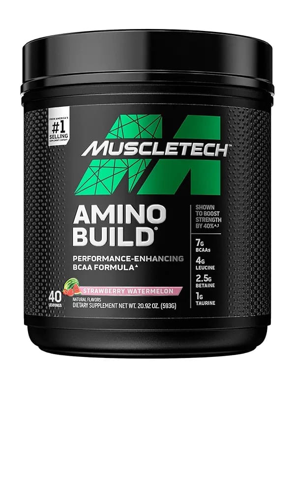 MuscleTech Amino Build 40 Servings BCAA Formula for Muscle Recovery Strength & Endurance